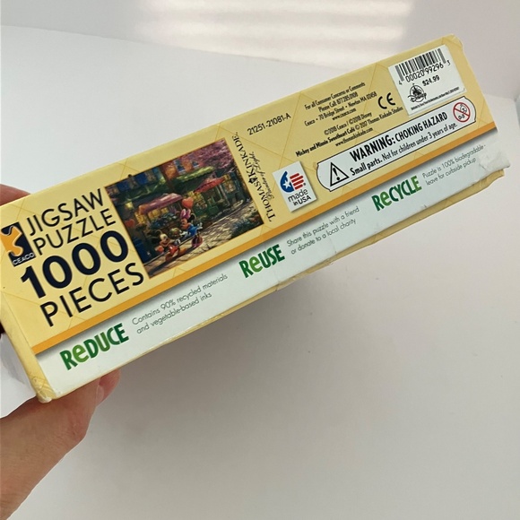 Mickey and Minnie Sweetheart Cafe THOMAS KINKADE 1000 Piece Jigsaw Puzzle NEW - Picture 6 of 15